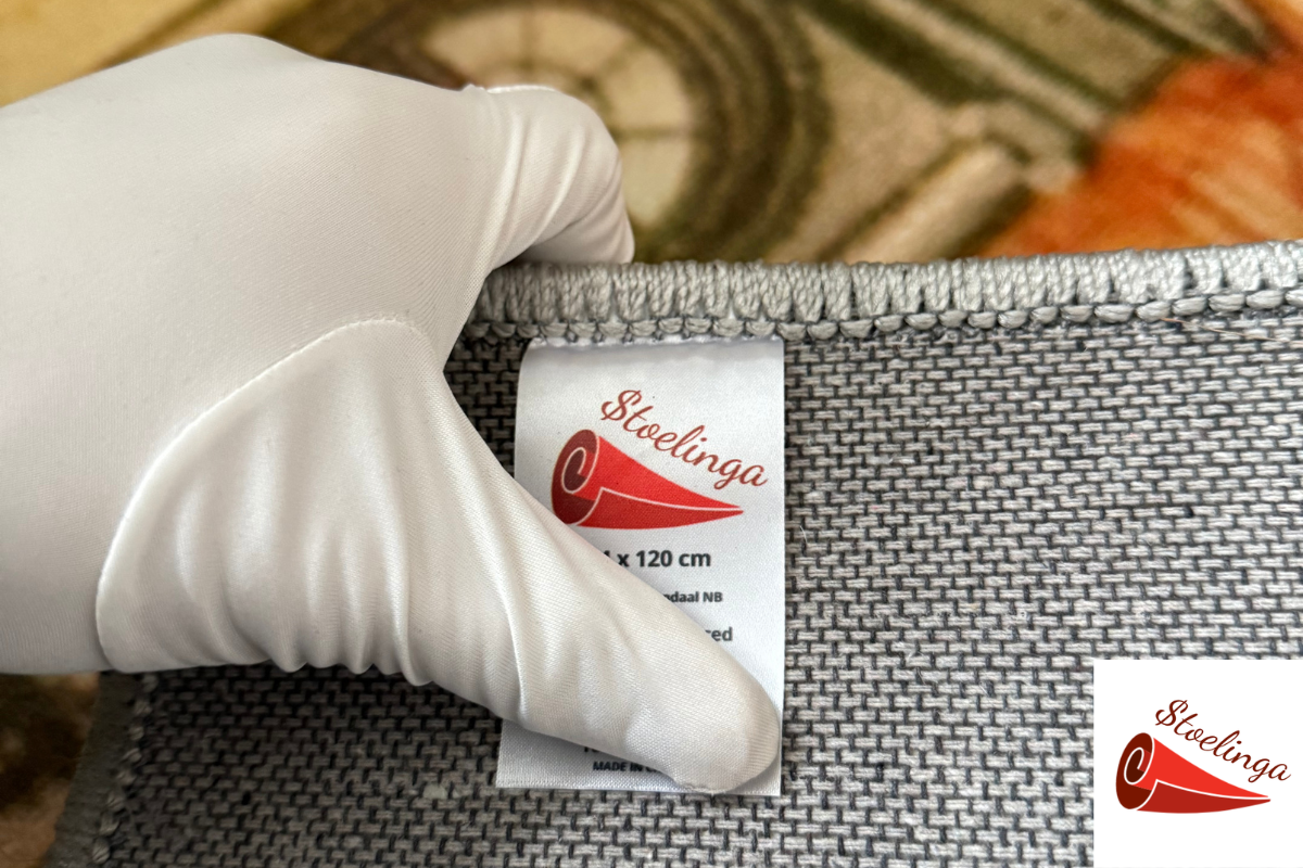 Detail van luxe stof van 1stoelinga €50 tapijt – hoogwaardige nylon kwaliteit